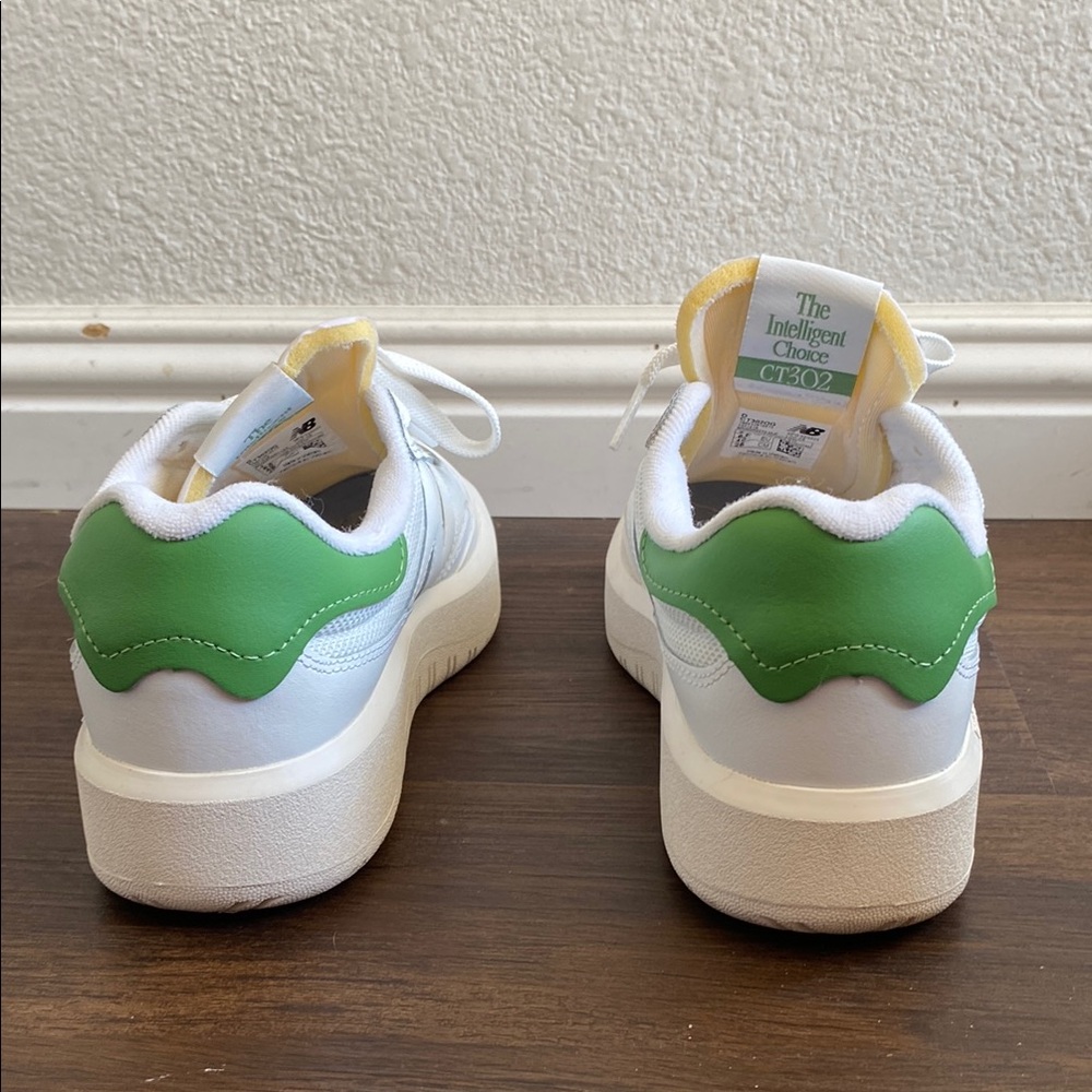 New Balance White and Green Sneakers - Picture 6 of 9